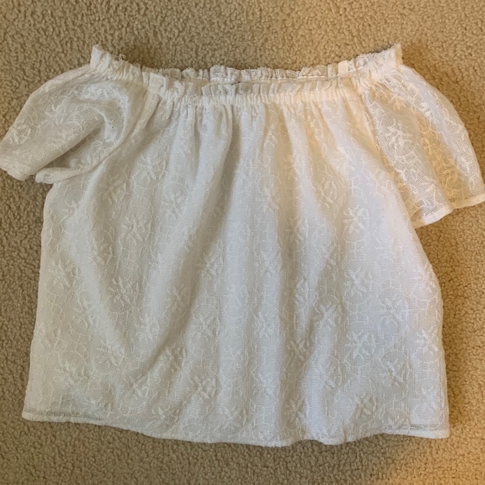 abercrombie kids off the shoulder top